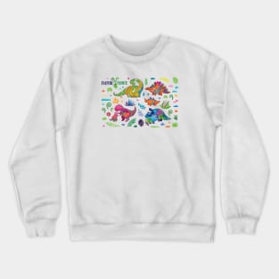 Floral Dinos Crewneck Sweatshirt